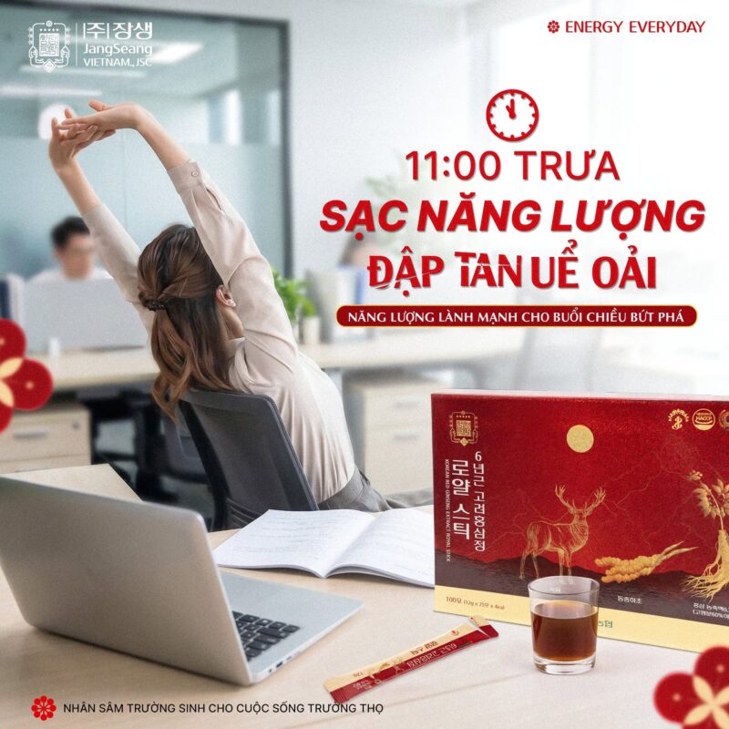 Sâm và năng suất làm việc trí óc
