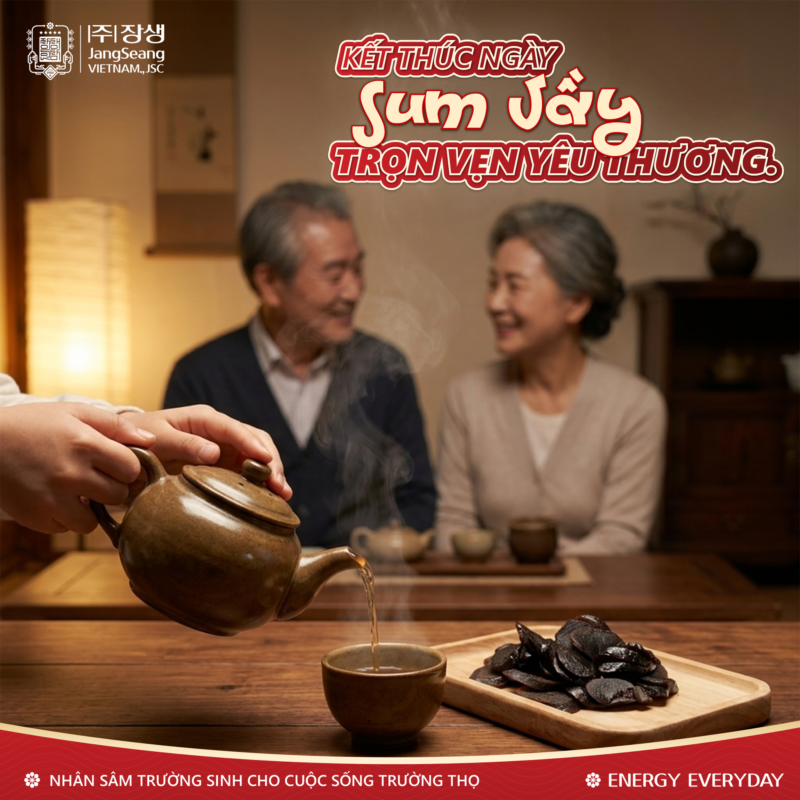 Sâm và tuổi tác – Hành trình chăm sóc sức khỏe bắt đầu từ những điều giản dị.