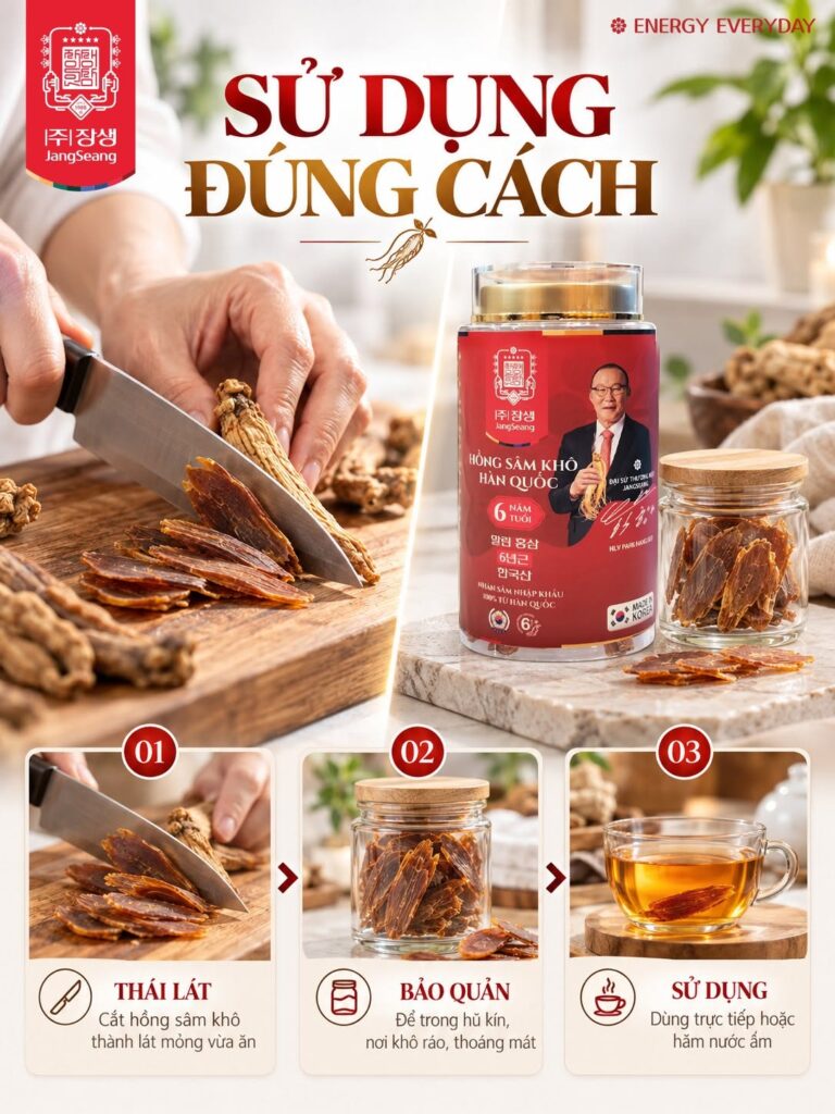 ngậm sâm khô có tác dụng gì